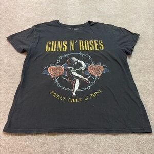 Guns N Roses Sweet Child O’ Mine Band Tee XL Black Graphic Bravado Licensed 0453